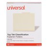 Universal Classification Folder 8-1/2 x 11", 6 Section, Manila, PK15 UNV10300